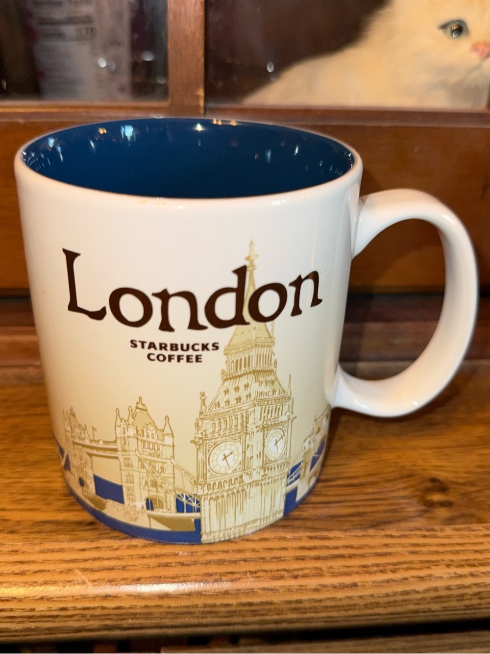 Starbucks White and Blue London Skyline Mug